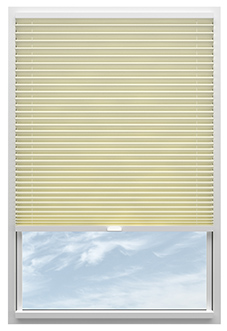 Solaris, Alabaster - Stick Fit Pleated Blind